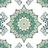 Vintage Snowflake Design Boho Style Area(Green)