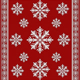 Festive Snowflake Medallion Winter Wonderland Elegant Decorative(Red)