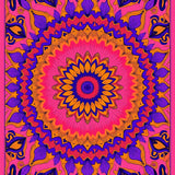 Vibrant Kaleidoscope Design with Ornate Floral(Pink)