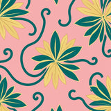 Modern Floral Burst Featuring Abstract Botanical Petals and Art Touches(Pink)