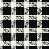 Buffalo Heritage Checkered with Festive Pinecone Motif(Black)