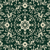 Elegant Botanical Damask Swirl Fancy Interwoven Transitional(Green)