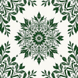 Festive Holly Leaf Medallion Boho Area(Green)