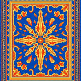 Artistic Radial Symmetry Bungalow Floral Trellis(Blue)