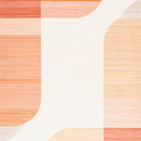 Modern Peachy Clean Bath Carpet Coral & Apricot Geometric Rug(Orange)