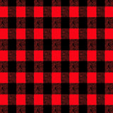 Gingham Check Rustic Country Cabin Style Decorative Floor Covering(Red)