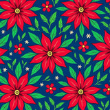 Christmas Poinsettia Floral Doormat Seasonal Botanical Entry(Red)