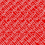 Whimsical Cane Stripe Featuring Twisted Ribbon Swirls(Red)