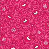 Holiday Light String Cat with Snowflake Mosaic Design(Pink)