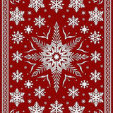 Snowflake Medallion Design Anti Slip Holiday Modern Style(Red)