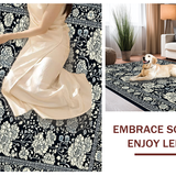 Charcoal Vintage Floral Motif(Black)