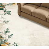 Botanical Floral Distressed Farmhouse(Beige)