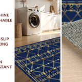 Navy Blue Elegance with Bold Shapes(Blue)