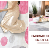 Contemporary Pastel Color Block Design(White)