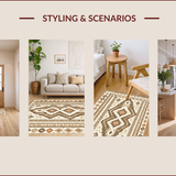 Southwest Cream Aztec Low Pile(Beige)