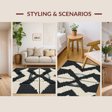 Sophisticated Black and Beige Tiling(Black)