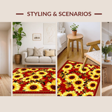 Contemporary Floral Whimsy Touch(Red)