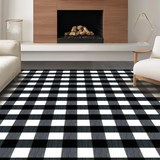 Cozy Cottage Style Plaid Print(Black)