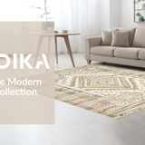 Vibrant Tassel Trimmed Geometric Accent(Beige)