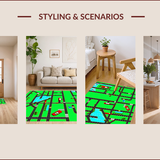 Playful Cityscape Road Map(Green)