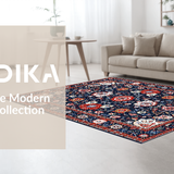 Vibrant Red Floral Harmony(Blue)
