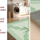 Aesthetic Scallop Bath Mat Boho Bowknot(Green)