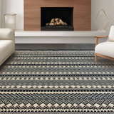 Modern Striped Patterned Elegance(Black)