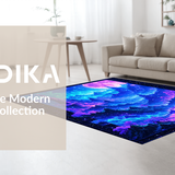 Electric Floral Galaxy Motif(Blue)