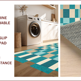 Vibrant Turquoise Geometric Elegance(Blue)