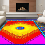 Exuberant Peaceful Vibe Tapestry(Red)