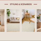 Modern Geometric Scandi Striped(Beige)