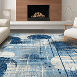 Abstract Octopus Bath Mat Navy Blue Art Non Slip Floor(Blue)