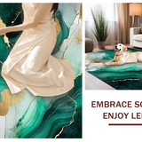 Modern Geometric Emerald Elegance(Green)