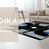 Contemporary Black Gray Lattice Design(Black)