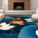 Tropical Floral Oasis Motif(Blue)