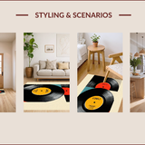 Contemporary Monochrome Vinyl Aesthetic(Black)