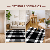 Elegant Farmhouse Checkered Texture(Black)