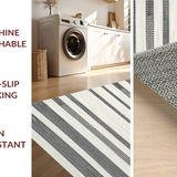 Minimalist Cream and Black Stripes(Black)