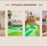 Mid Century Modern Green Boho Entryway(Green)