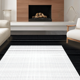 Modern Geometric Black Cream(Black)