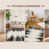 Abstract Raven and Snow Stripe Area(Gray)
