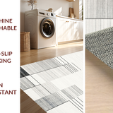 Modern Abstract Grey and White Fusion(Gray)