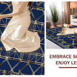 Navy Blue Elegance with Bold Shapes(Blue)