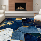 Contemporary Gold Swirl Art(Blue)