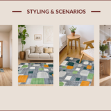 Vibrant Geometric Earthy Tones(Gray)