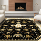 Rustic Gold Geometric Medallion Design(Black)