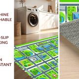 Brightly Colored Fun Traffic Play Surface(Green)