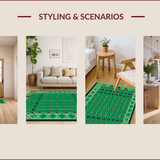 Rustic Distressed Geometric Composition(Green)