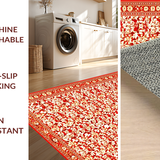 Lively Retro Flower Print(Red)
