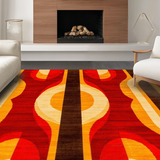 Artistic Retro Curved Motif(Red)